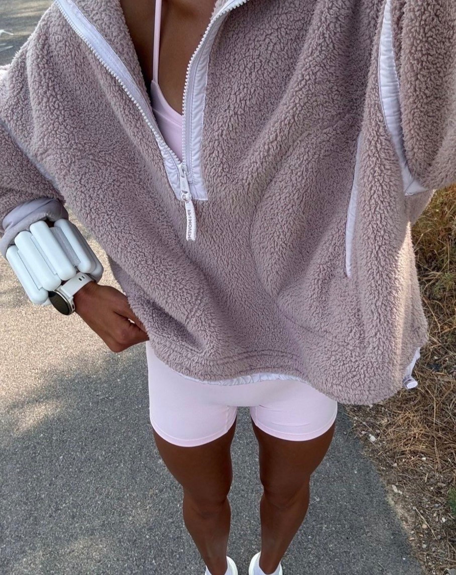 Fun, warm, and cozy outfit perfect for running in the cold season :) love this fit- it will definitely give you the motivation to work out ! Biker shorts paired cozy sweater 

#LTKdayinmylife #LTKNYFW
