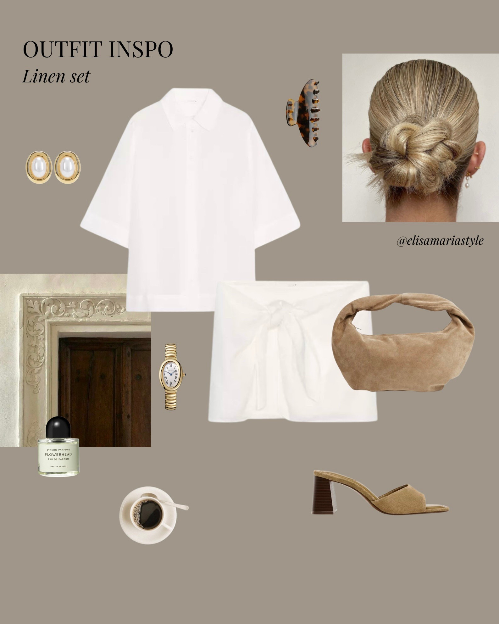 Linen set outfit idea 🤍

#LTKdresses #LTKbag #LTKsummer