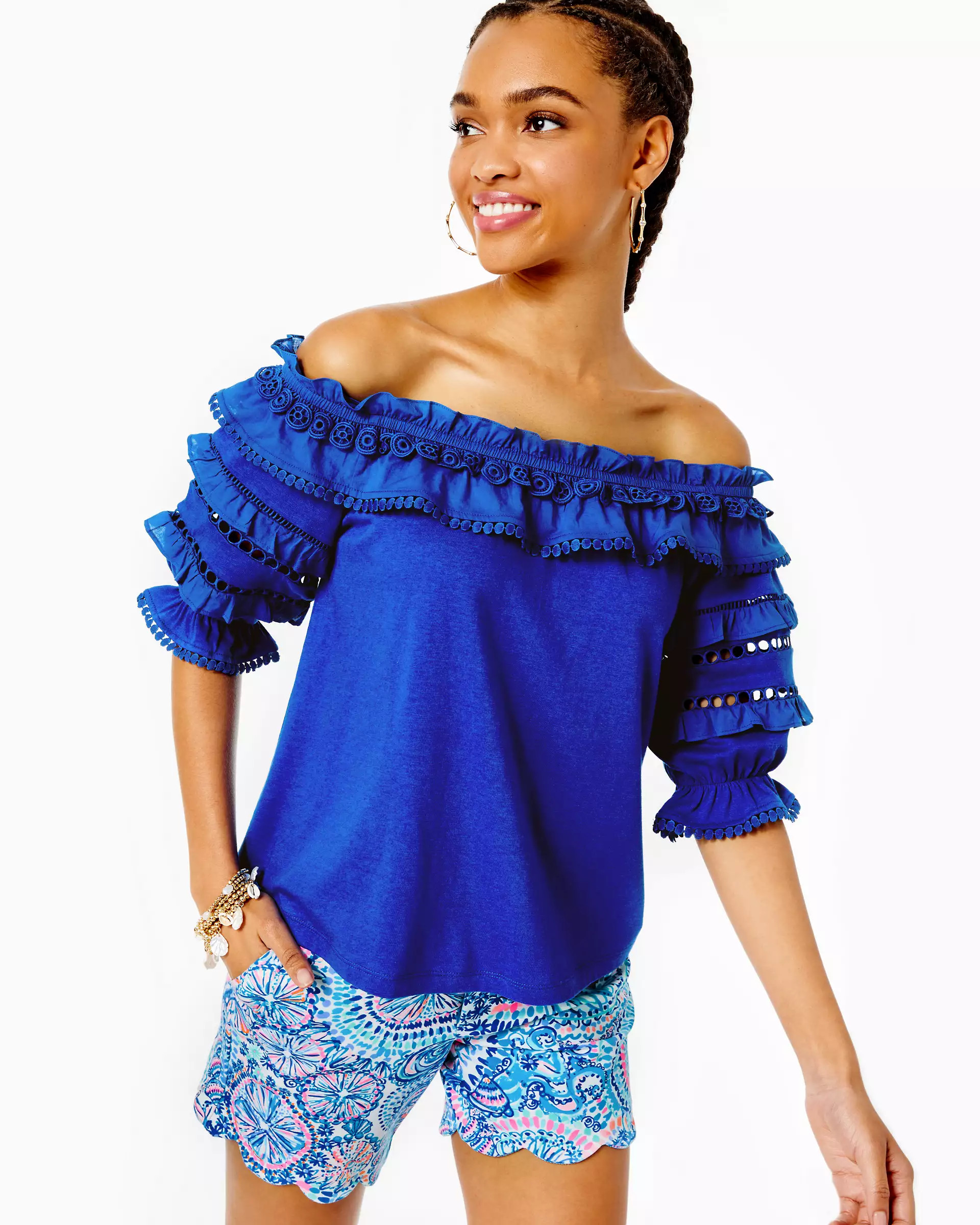 Brentwood Off-The-Shoulder Top | Lilly Pulitzer | Lilly Pulitzer