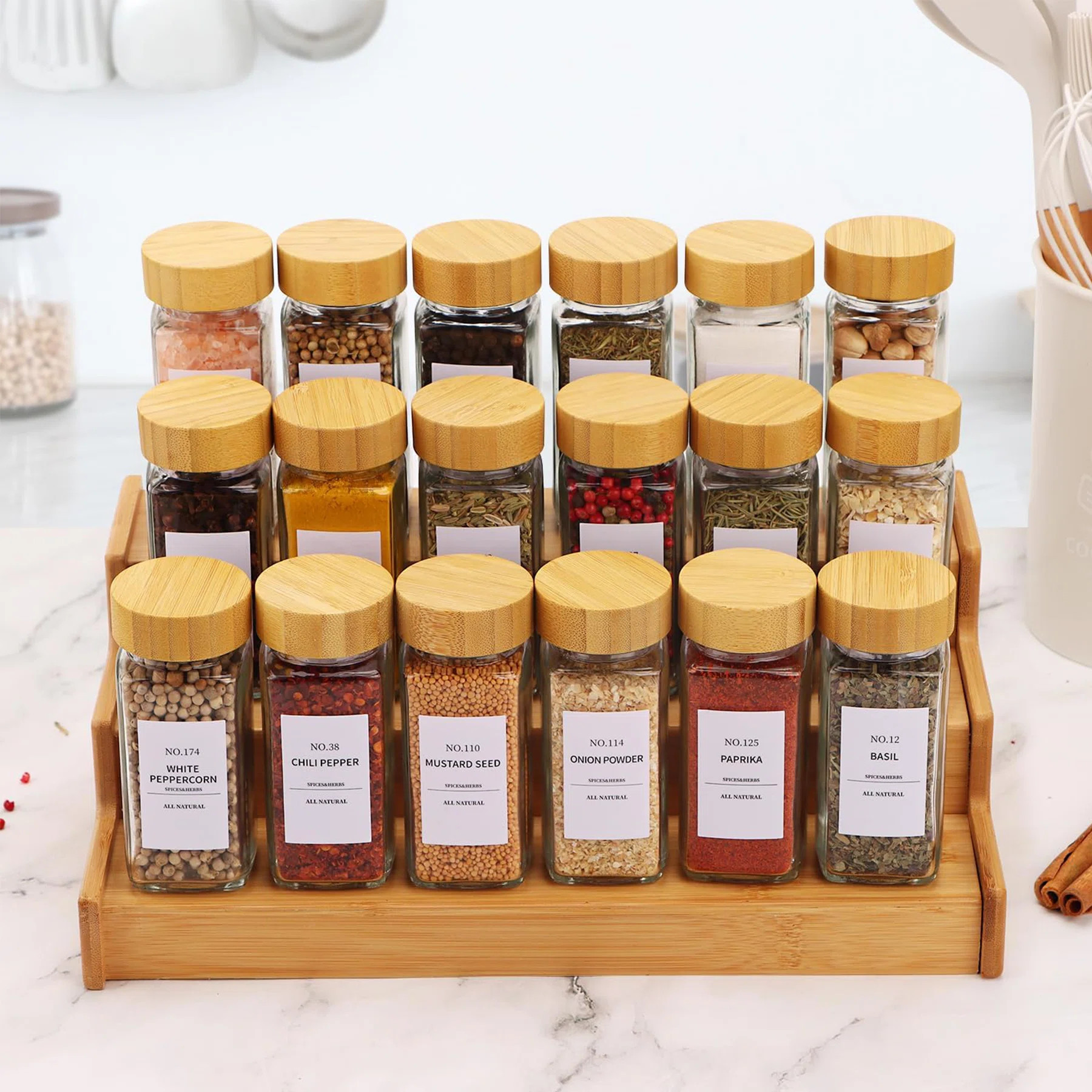 24 Pcs Glass Spice Jars 4oz Seasoning Storage Bottles With Pepper Grinder | Wayfair North America