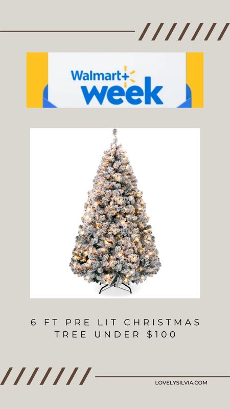 Walmart+ week sale! 6ft pre lit Christmas tree on sale and under $100

#LTKSeasonal #LTKsalealert #LTKunder100
