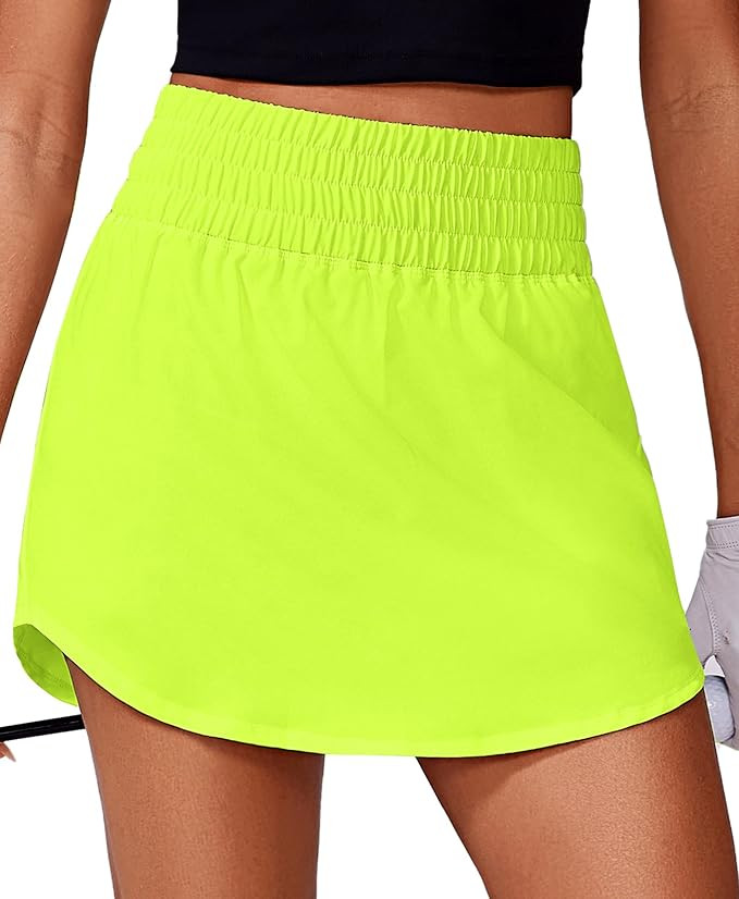 PINSPARK Golf Skirts for Women High Elastic Waisted Athletic Skort 2 Pockets Curved Hem Tennis Sk... | Amazon (US)