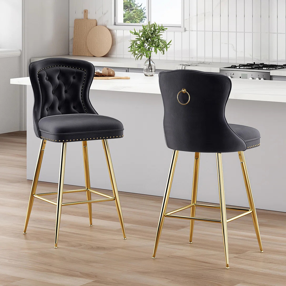 Maghull Upholstered Counter Stool (Set of 2) | Wayfair North America