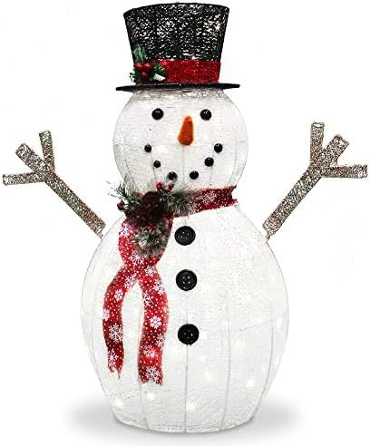 Joiedomi 3ft Cotton Snowman 140 LED Warm White Yard Light for Christmas Outdoor Yard Garden Decor... | Amazon (US)