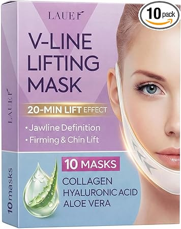 V Shaped Contouring Face Mask Line Shaping Lifting Belt Neck Reduction Jawline Lift Tape Enhancer... | Amazon (US)