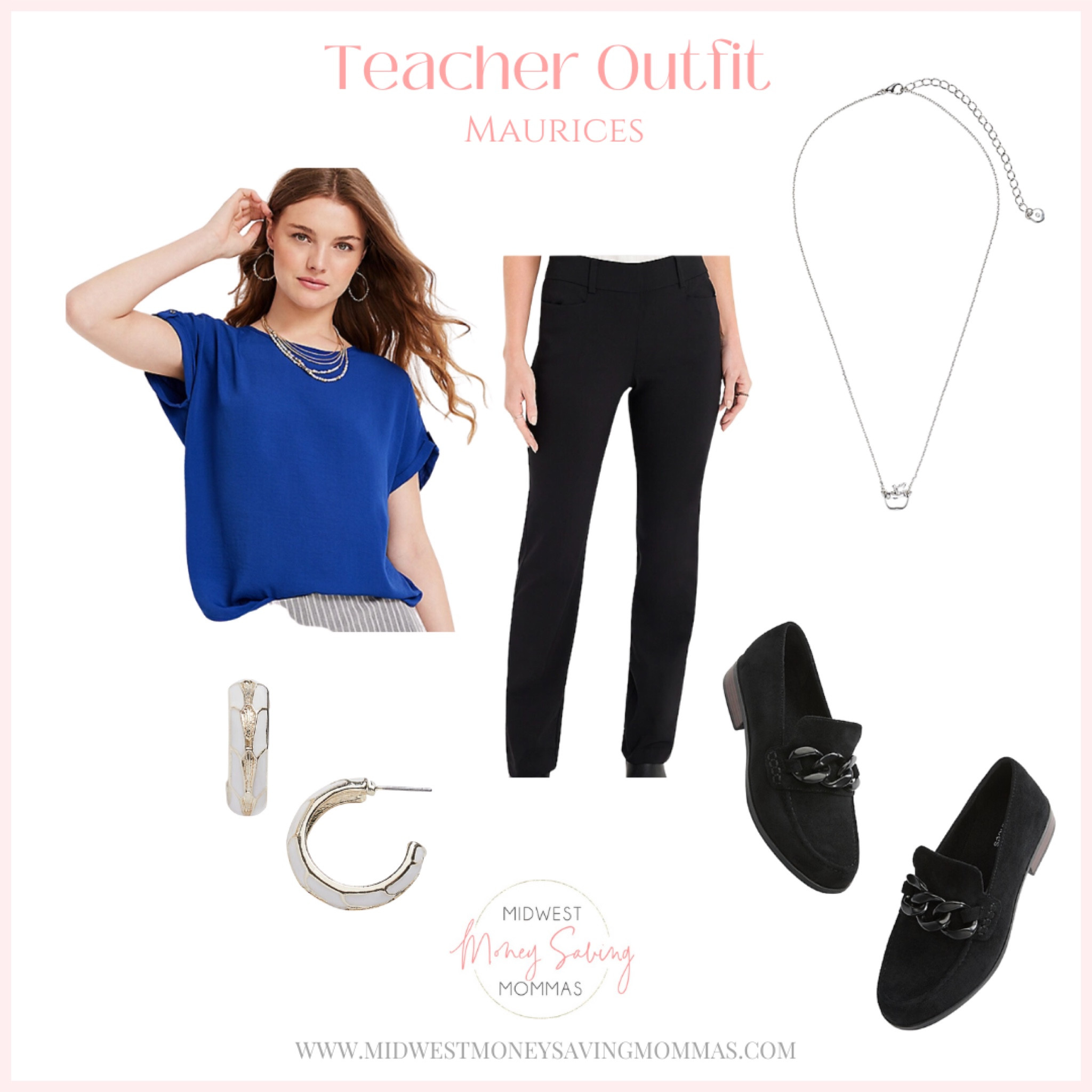 Teacher Outfit 

Maurices  work blouse  workwear  dress pants  loafers  jewelry  Maurices 

#LTKBacktoSchool #LTKstyletip #LTKworkwear