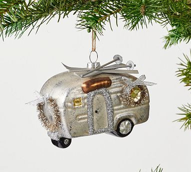 Mercury Glass Camper Ornament | Pottery Barn (US)