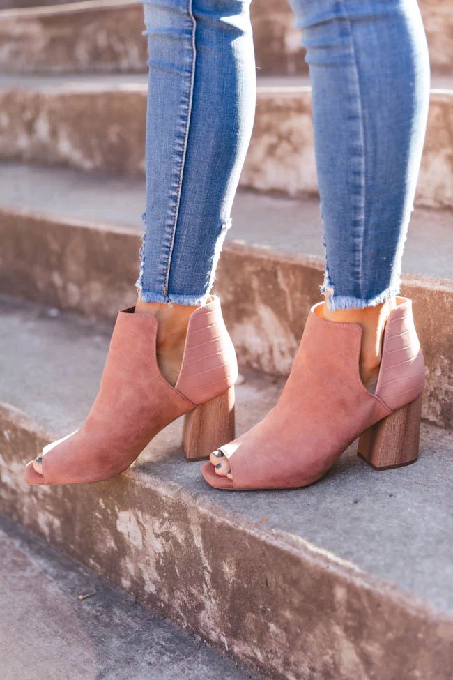 Delaney Mocha Booties | The Pink Lily Boutique