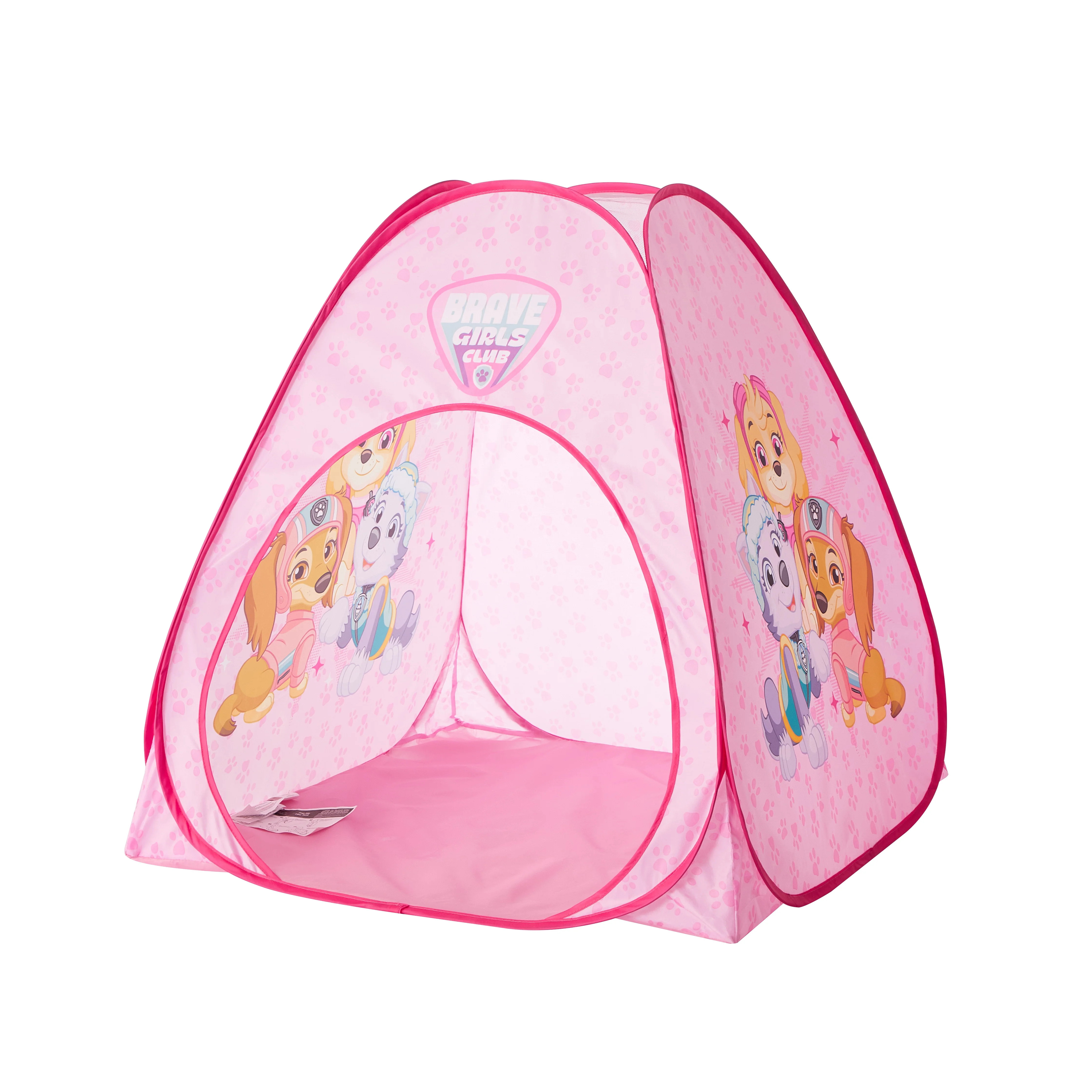 Paw Patrol 3pc Tent Set with Pillow and Flashlight, Pink, Girl, Toddler | Walmart (US)