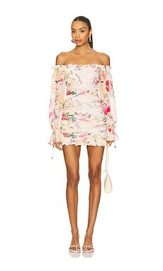 AFRM Claudia Dress in Sand Summer Rose from Revolve.com | Revolve Clothing (Global)