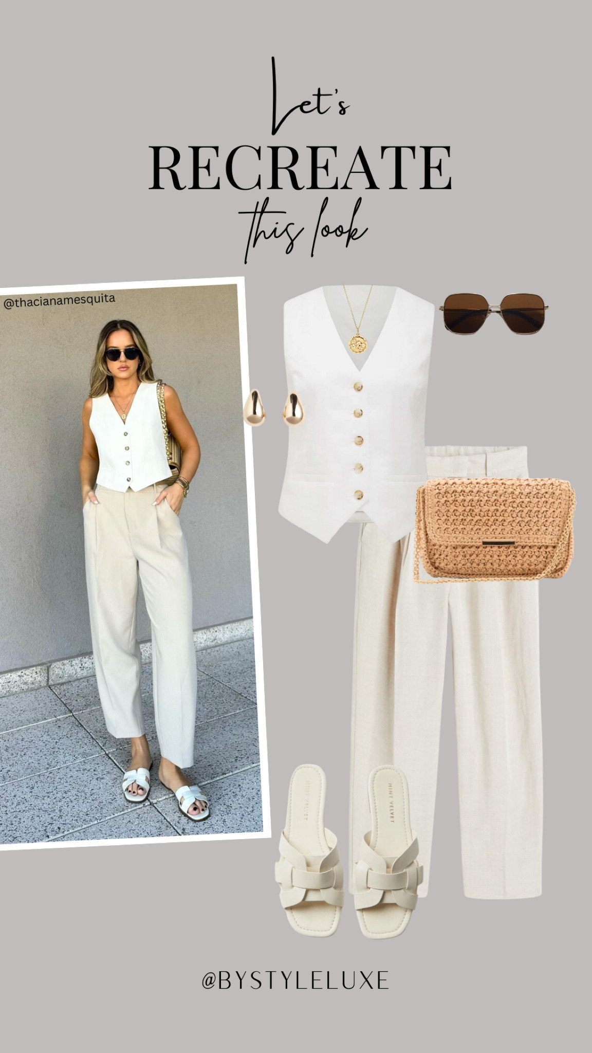 Let’s Recreate This Look - white linen waistcoat and natural trousers for a summer neutral look 

#sandals #waistcoat #summeroutfit

#LTKsummer #LTKstyletip #LTKshoes