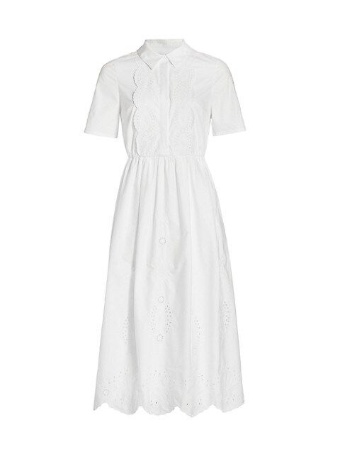 Embroidered Cotton Midi Dress | Saks Fifth Avenue