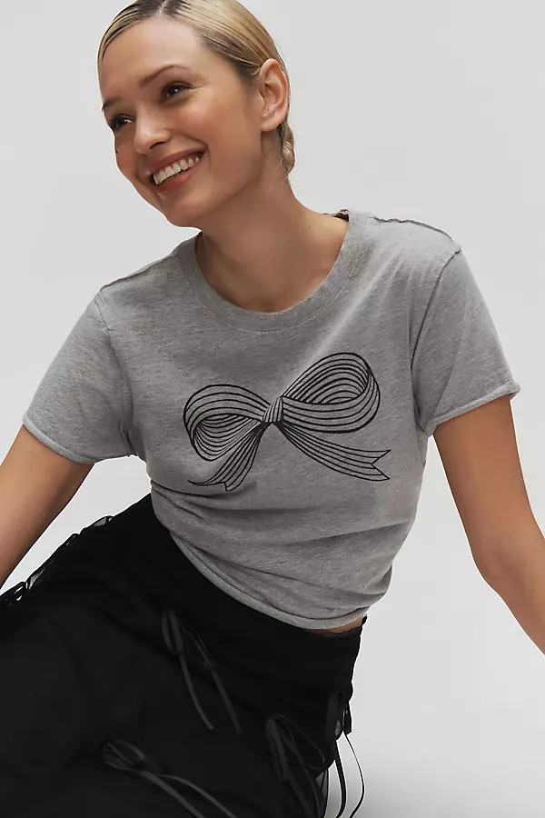 Roomytown Bow Graphic Tee | Anthropologie (US)