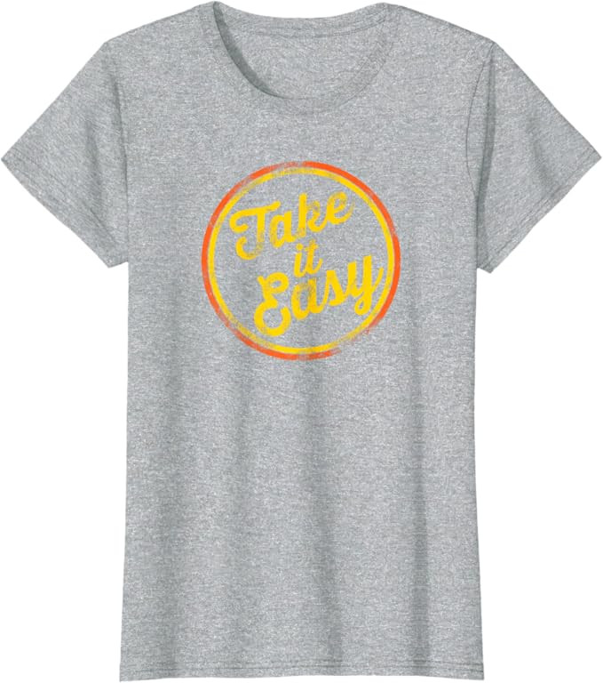 Retro Take It Easy Tshirt 70s Distressed Graphic Tee T-Shirt | Amazon (US)