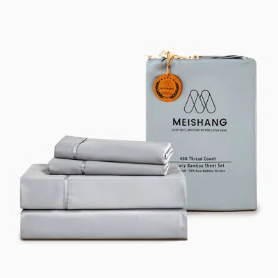 Rayon From Bamboo Bliss Cooling Sheet Set - Queen Size 240TC Soft Breathable Bed Sheets with Sheet Straps - 4 Piece Set - Includes Flat Sheet, Fitted | Wayfair North America