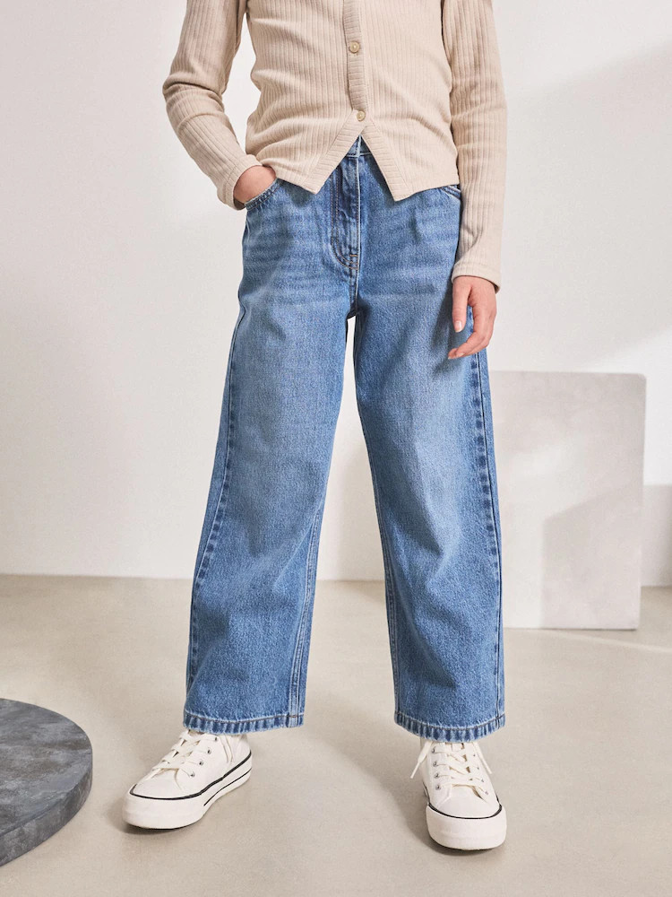 Mid Denim Blue Wide Leg Jeans (3-16yrs) | Next US