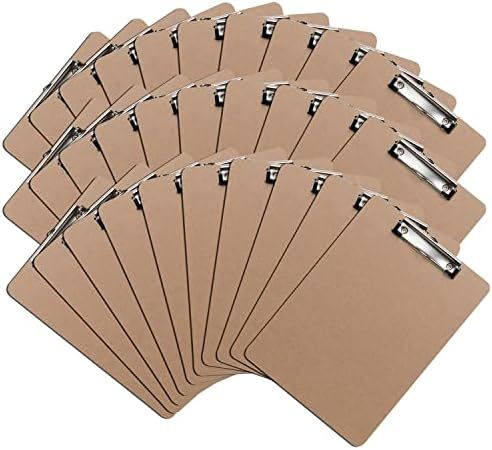 Clipboards (Set of 30) Letter Size Clipboard, Low Profile Clip, Classroom Supplies | Amazon (US)