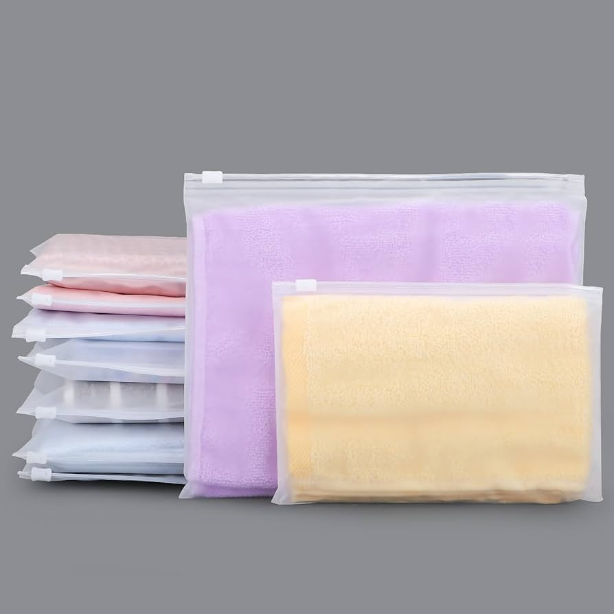 Swimsuit Bags, 25 Pcs 10x8 inch Frosted Zipper Bags for Clothes Shipping, Jewelry T Shirt Packagi... | Amazon (US)