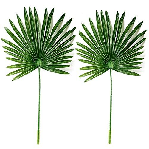 Amazon.com: 2Pack Artificial Flower Faux Leaves Artificial Palm Leaf Branches Plants Greenery Ste... | Amazon (US)