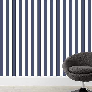 Carnival Stripe Wallshoppe Peel & Stick Wallpaper | Pottery Barn Teen