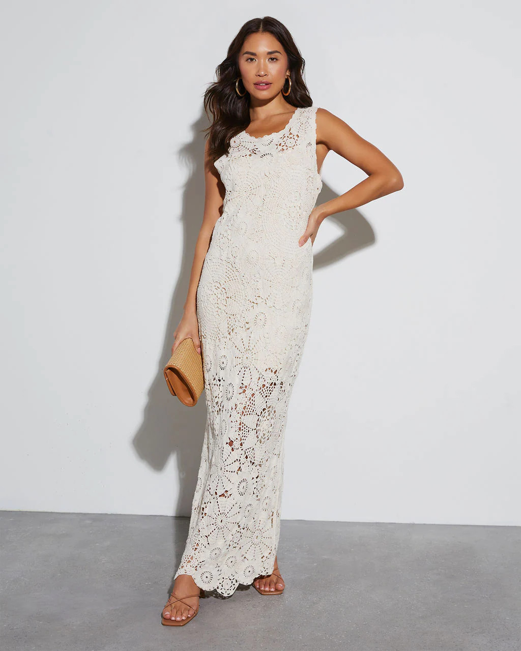 Suki Sleeveless Crochet Coverup Maxi Dress | VICI