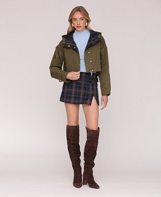 Avec Les Filles Women's Cropped Oversized Anorak Jacket - Macy's | Macy's