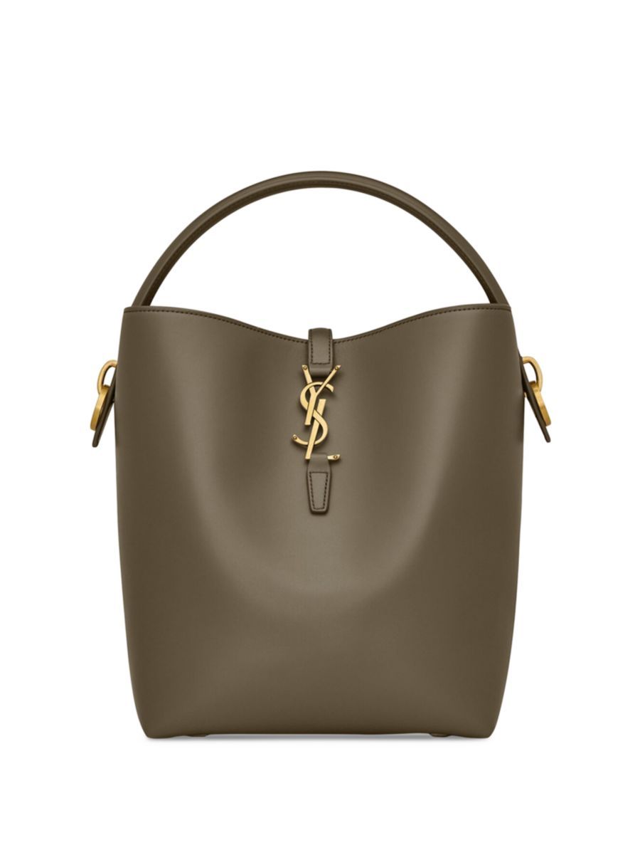 Le 37 in Shiny Leather Bucket Bag | Saks Fifth Avenue