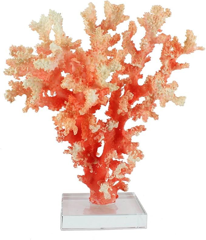 COMLZD Artificial Coral Plant for Fish Tank White Resin Sea Coral Piece Decorative Reef Ornament ... | Amazon (US)