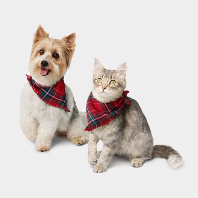 Family Sleep Classic Plaid Dog & Cat Bandana - Wondershop™ One Size Fits Most | Target