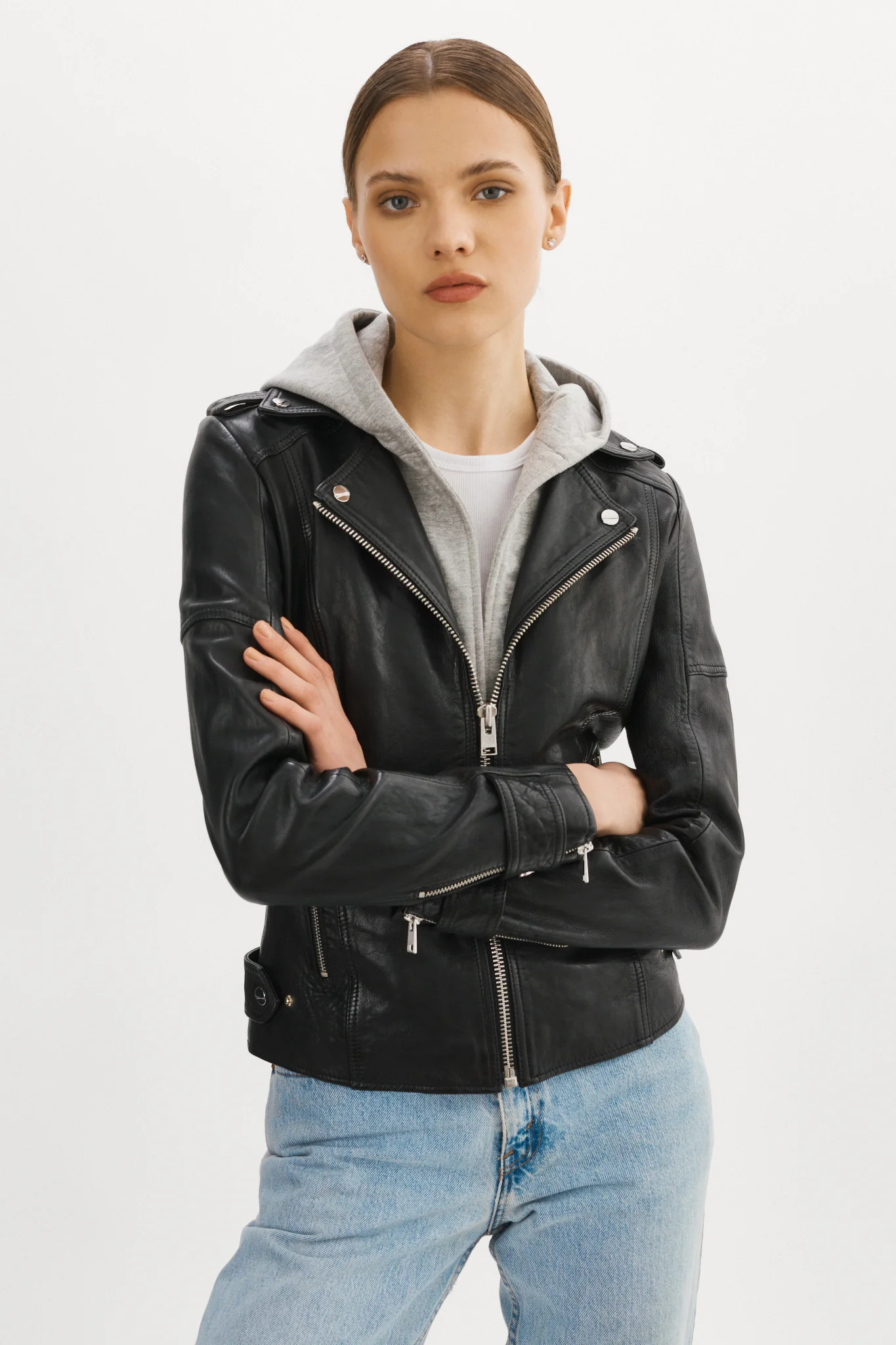 ANNA | Leather Biker Jacket | LAMARQUE