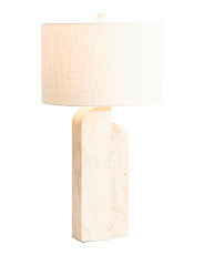 26in Corn Travertine Artpiece Table Lamp | TJ Maxx