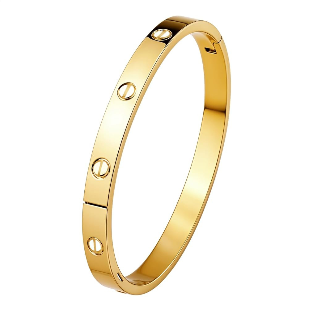 Gold Bracelet for Women | 18K Gold Plated Stainless Steel Gold Bracelet | Lovely Gift for Women | Amazon (US)