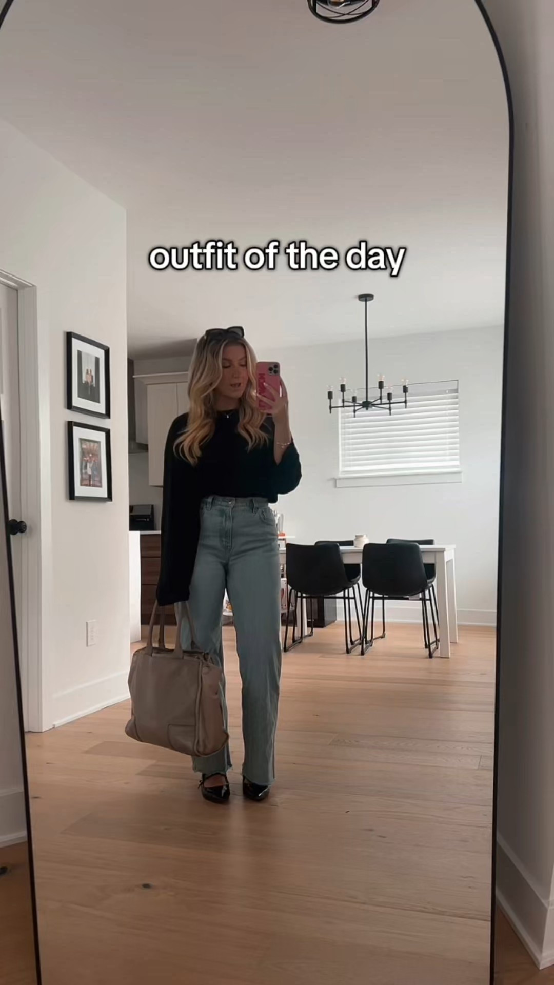 outfit of the day wearing abercrombie denim! casual outfit for heading into the office. love comfortable work outfits 

#LTKStyleTip #LTKFindsUnder100 #LTKFindsUnder50