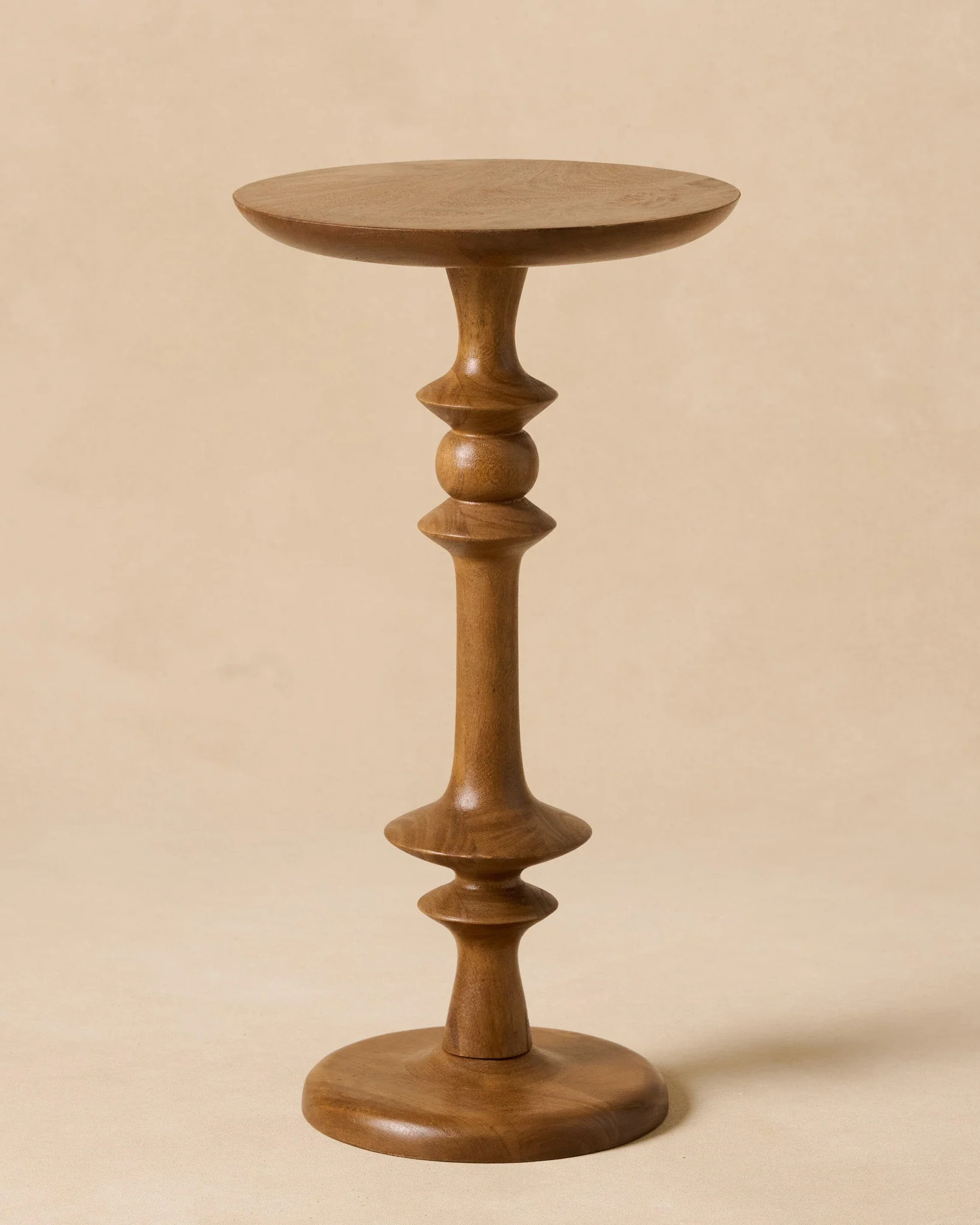 Enzo Turned Wood Drink Table | Magnolia