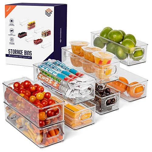 ClearSpace Plastic Pantry Organization and Food Storage Bin – Great Kitchen Organization and Kitchen Storage – Fridge Organizer Bins– 8 Pack | Amazon (US)