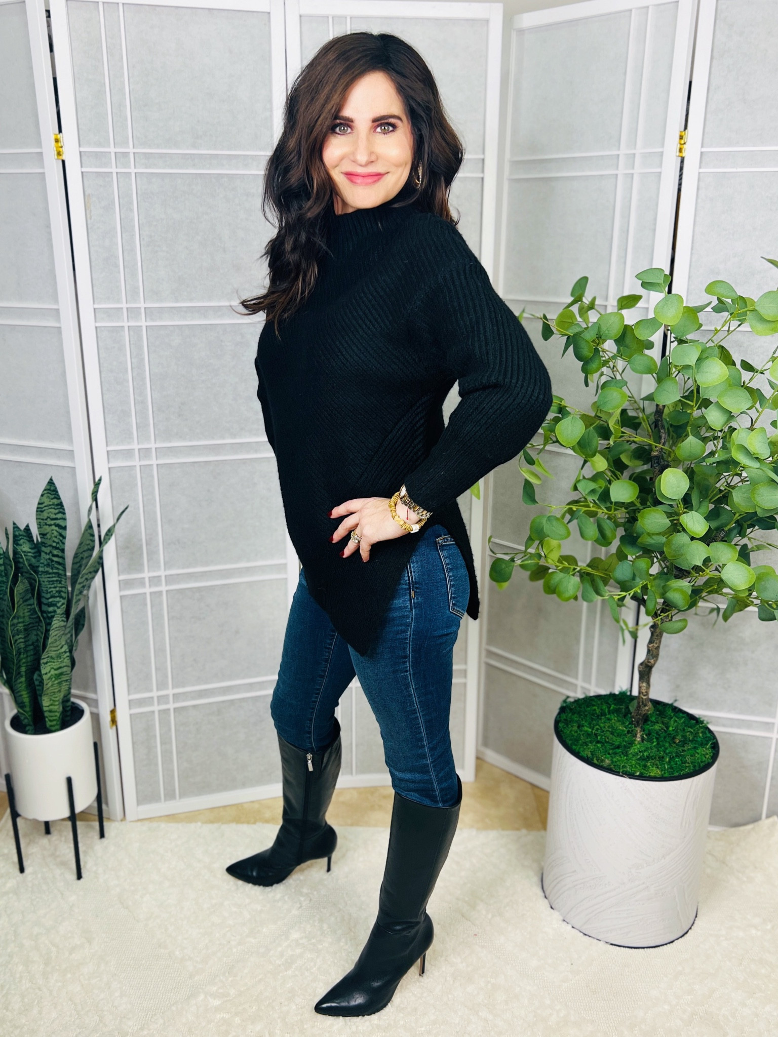 Sweater sm 
Jeans 24 
Boots TTS 

#LTKstyletip #LTKSeasonal #LTKsalealert