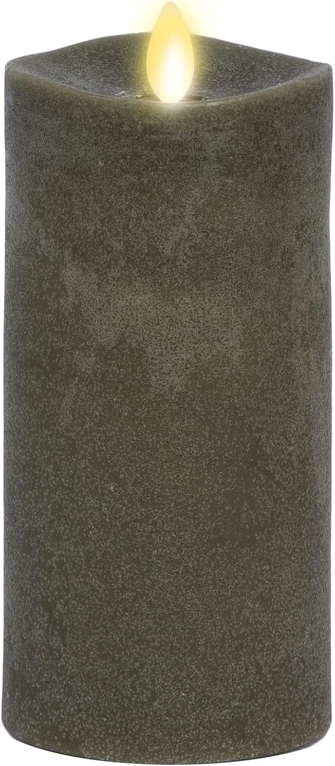 Luminara - Flameless LED Battery Operated Flickering Pillar Candles - Stone Grey - Pack of 1-3x6.... | Amazon (US)