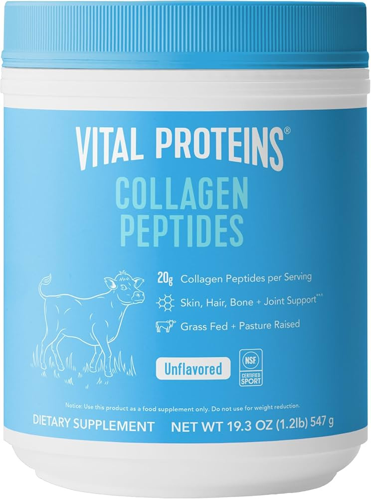 Vital Proteins Grass Fed Collagen Peptides Powder, Supports Hair, Skin, Nails, Bones, and Joints ... | Amazon (US)