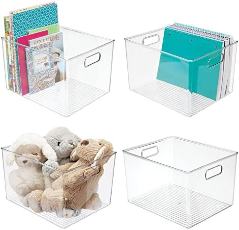 mDesign Plastic Storage Organizer Container Bin, Household Organization for Cabinet, Counter, Dra... | Amazon (US)