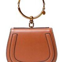 Beautiful genuine leather crossbody bag shoulder fashion bag with a bracelet metal ring handle | Etsy (US)
