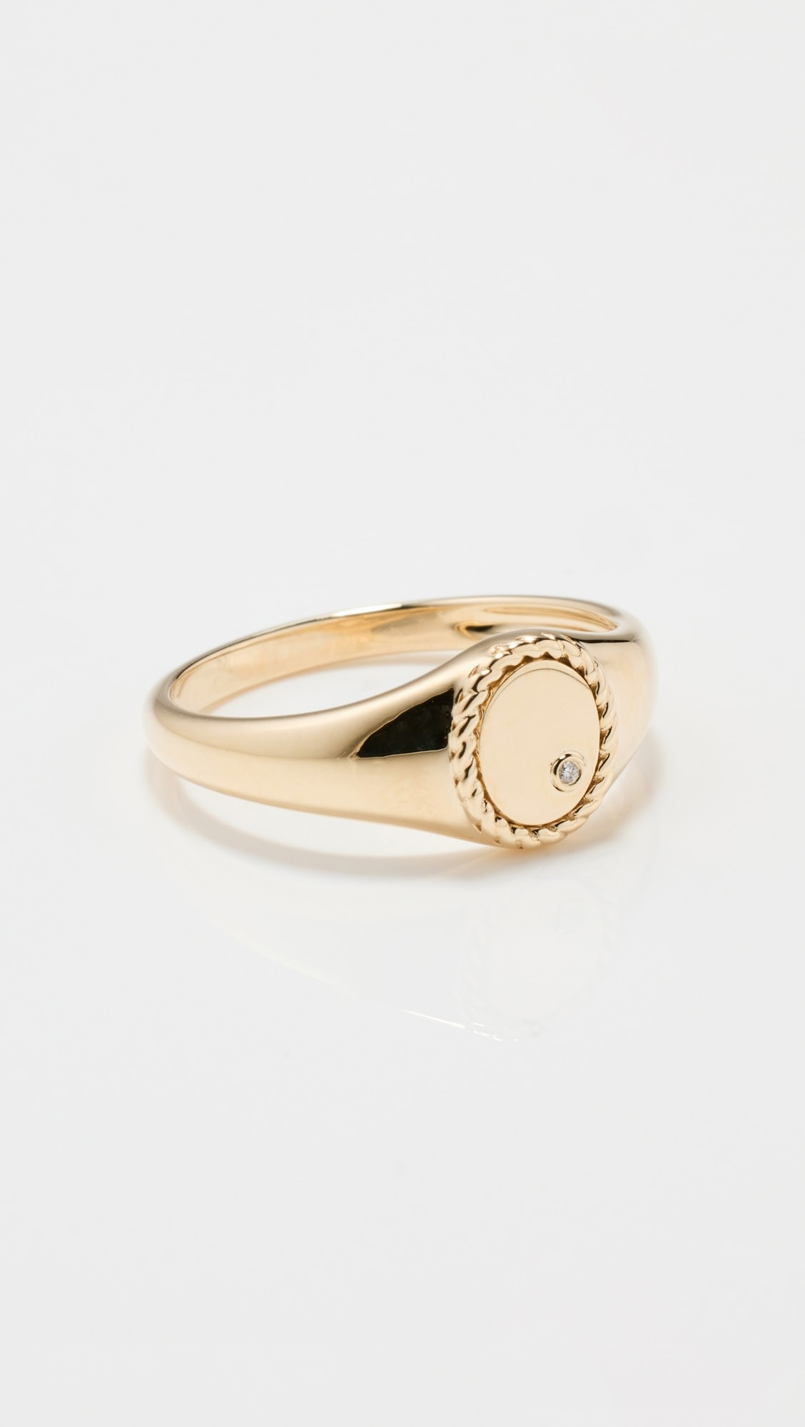 Baby Chevaliere Ovale Gold Ring | Shopbop