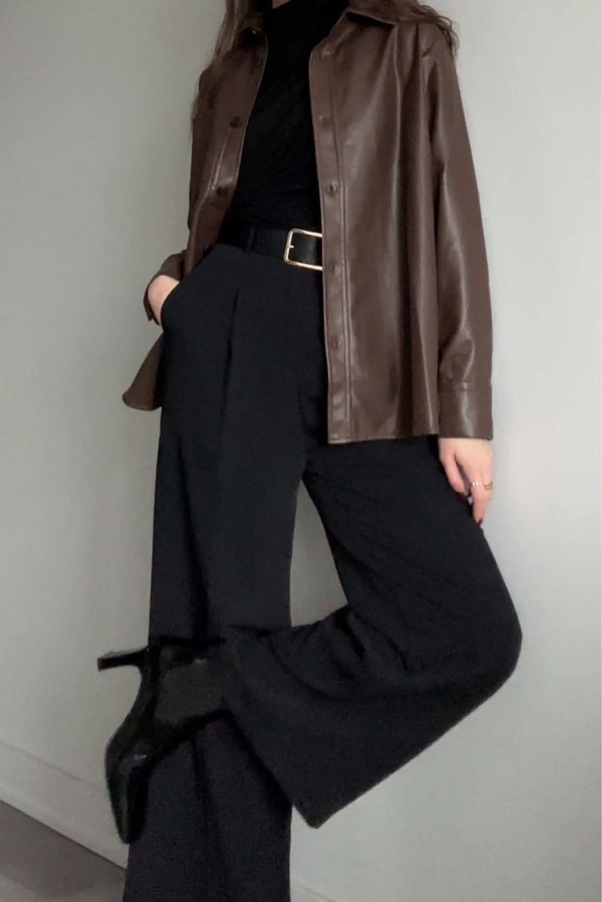 the perfect faux leather outfit

#LTKfindsunder100 #LTKstyletip #LTKworkwear