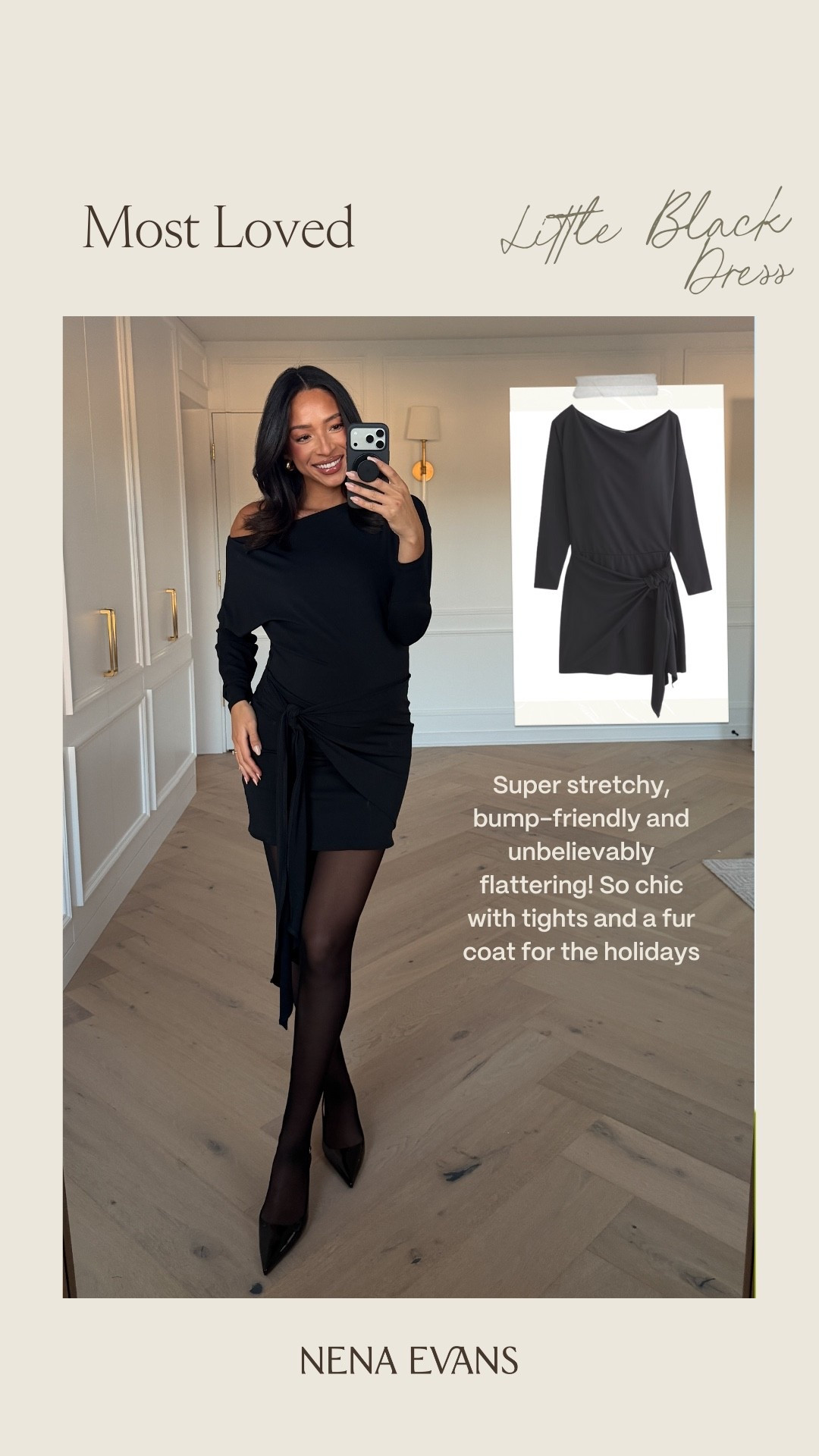 LBD 25% OFF + an extra 25% OFF in APP with code GIFTSFORYOU!! Wearing size S long sleeve mini dress, M faux fur coat 

Holiday outfit 
Holiday party outfit 
Winter outfit 
Winter fashion 
Little black dress 
Black mini dress

#LTKFindsUnder100 #LTKHoliday #LTKSaleAlert