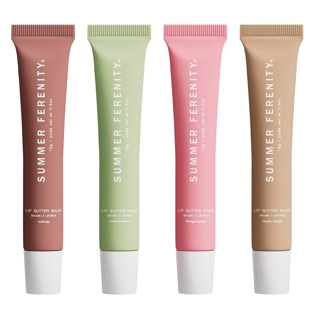 4 PCS Summer Lip Balm Tinted Lip Butter Balm - Conditioning Lip Mask,Ultra-Hydrating,Instant Mois... | Amazon (US)