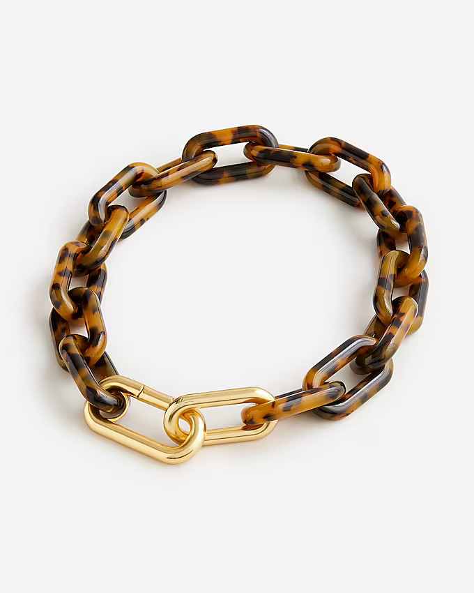 Tortoise shell chainlink necklace | J. Crew US