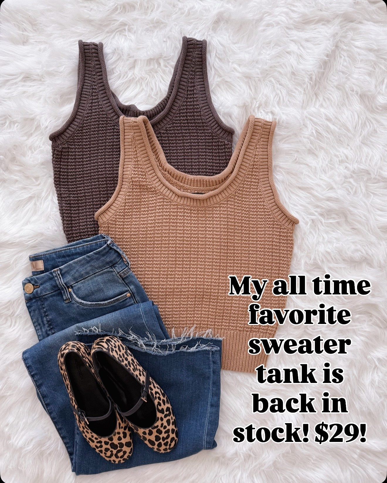 Flattering, comfy, and finally restocked 👏 I grab a new color every year

Perfect tank, knit tank top, neutral summer outfits, tank top outfit ideas, casual tops for women

#LTKOver40 #LTKFindsUnder50 #LTKWorkwear