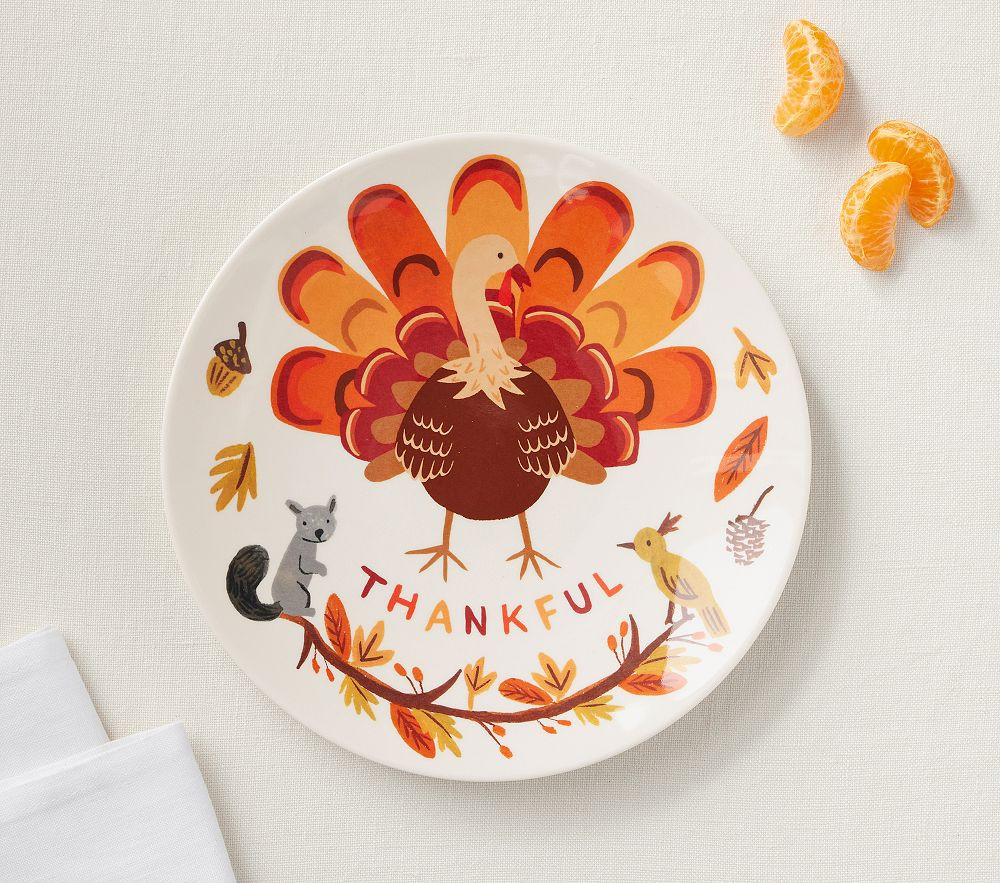 Rifle Paper Co. Thanksgiving Plate | Pottery Barn Kids