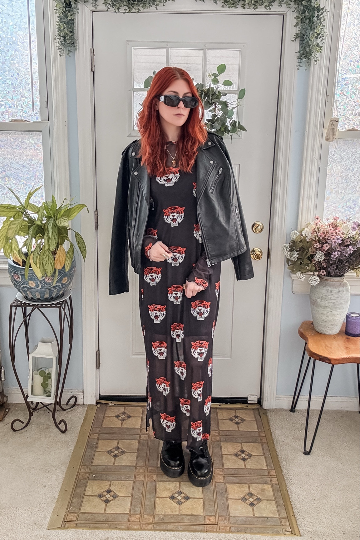 Dressed in Lala mesh tiger dress 🖤 jewelry is from BCP (can’t link but check out her IG!) 

#LTKStyleTip #LTKShoeCrush #LTKSeasonal