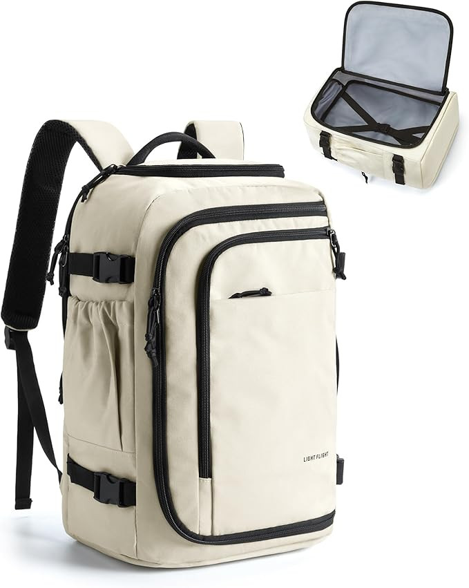 LIGHT FLIGHT Travel Backpack, TSA Friendly Flight Approved Carry on Backpack Water-resistant Ligh... | Amazon (US)