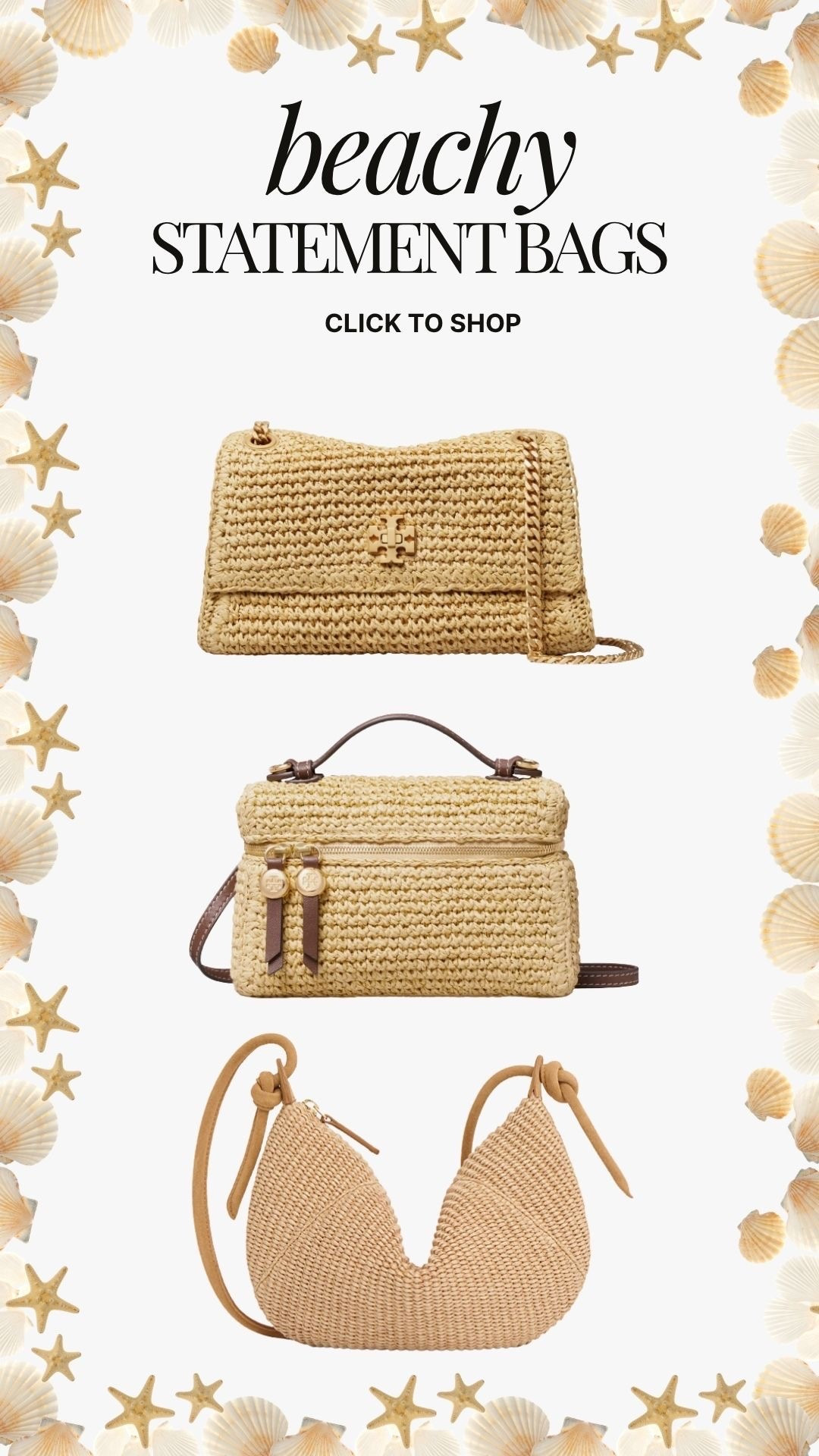 Beachy Statement Bags! ☀️

#LTKTravel #LTKgrwm #LTKSeasonal